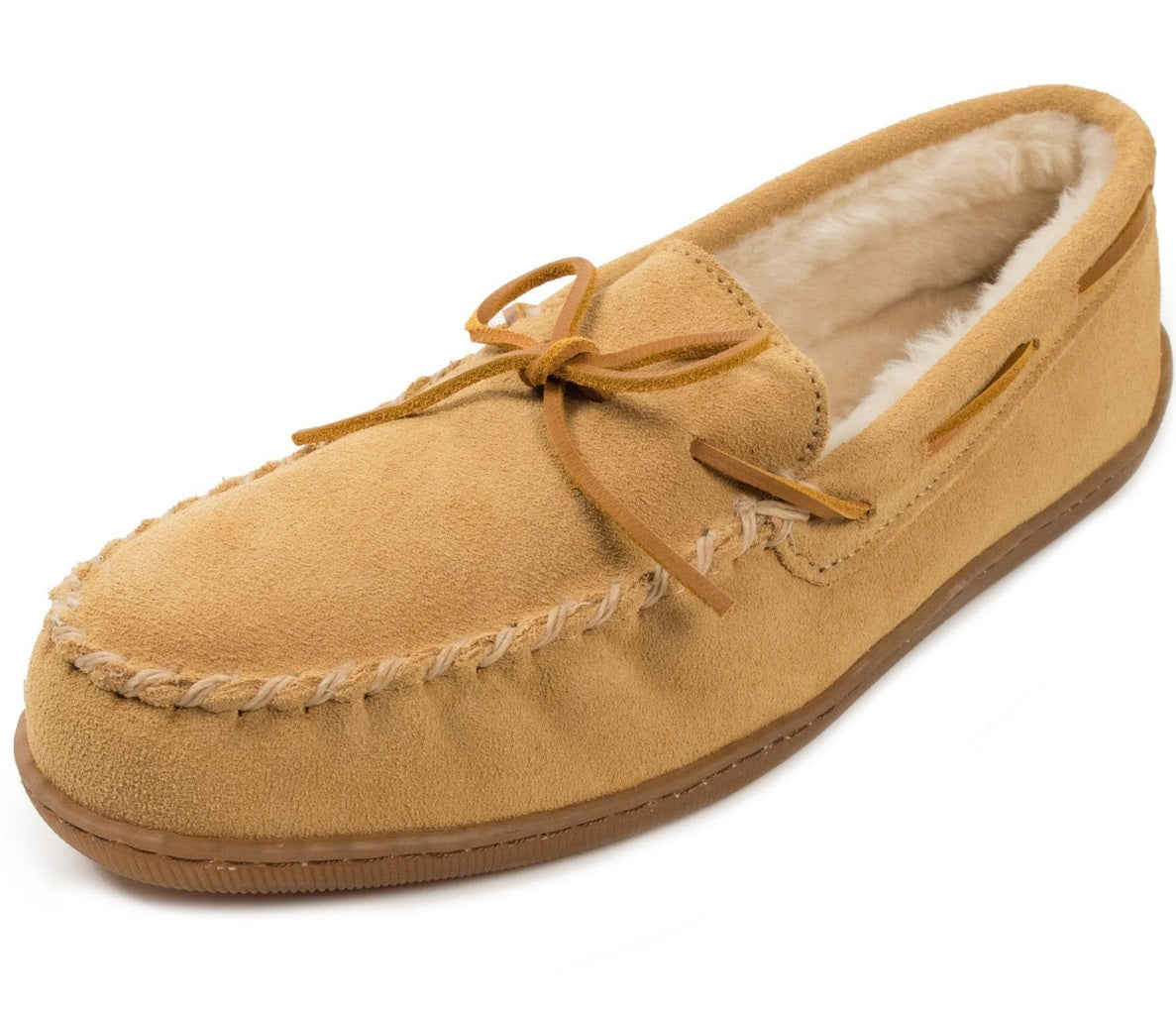 Mocassim de camurça masculino Minnetonka marrom tamanho 7 M