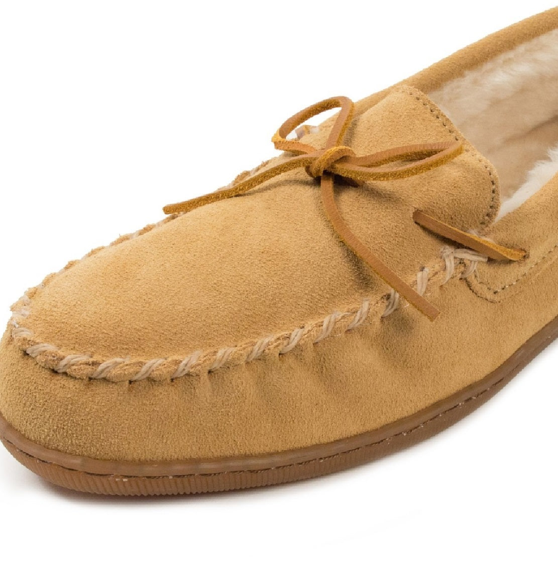 Mocassim de camurça masculino Minnetonka marrom tamanho 7 M