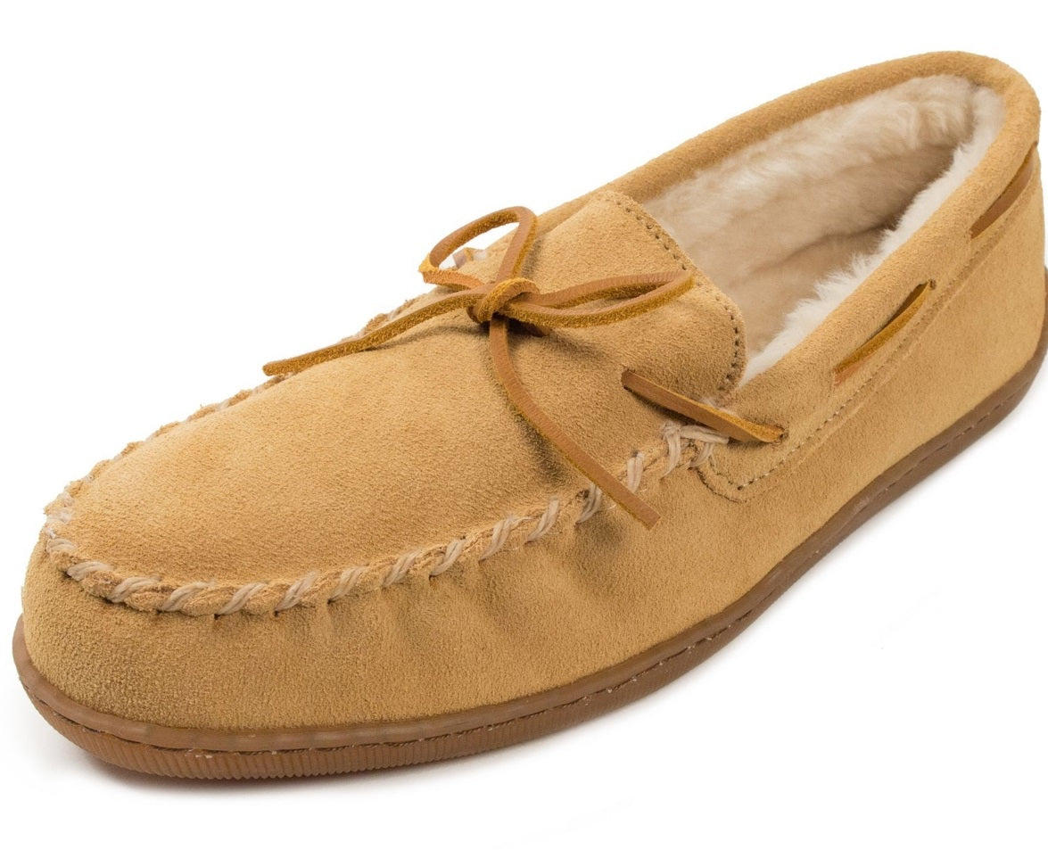 Mocassim de camurça masculino Minnetonka marrom tamanho 8 M