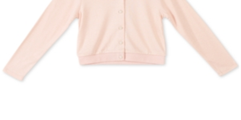 Cardigan de botões perolados Speechless Big Girl's rosa tamanho 12-14