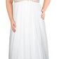 Vestido de festa feminino com decote profundo e decote profundo, tamanho 22, branco
