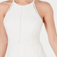 Vestido curto feminino com zíper elástico, babados, sem mangas, estilo halter, tamanho X-G