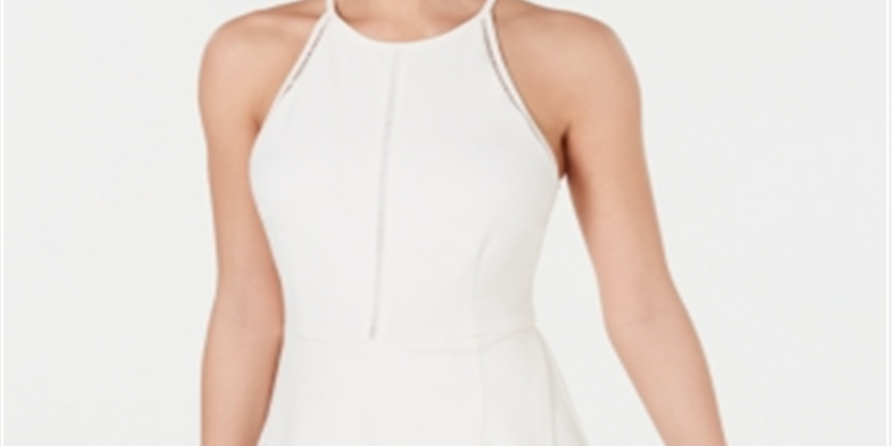 Vestido curto feminino com zíper elástico, babados, sem mangas, estilo halter, tamanho X-G