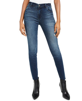 Calça jeans skinny feminina Kut from the Kloth Mia cintura alta, azul, tamanho 16