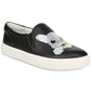 Tênis feminino slip-on Sam Edelman Evelina Bulldog, preto, tamanho 6 M