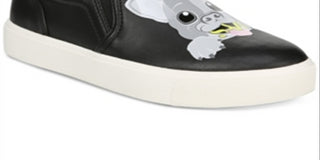 Tênis feminino slip-on Sam Edelman Evelina Bulldog, preto, tamanho 6 M