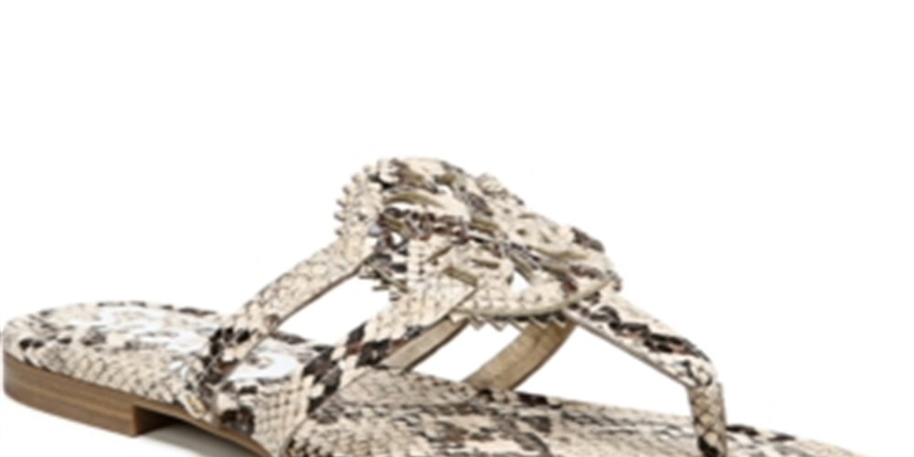 Sandália feminina Sam Edelman Canyon com estampa animal e tiras finas, marrom, tamanho 6,5