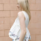 Mable - Embroidered Peplum Tank Top