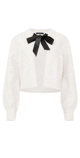 French Connection - Kitty Bobble Bow Cardigan