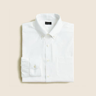 J.Crew - Camisa social Bowery sem vincos com gola abotoada