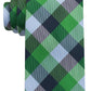 Gravata de seda xadrez xadrez Buffalo Tommy Hilfiger masculina, verde, tamanho regular