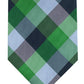 Gravata de seda xadrez xadrez Buffalo Tommy Hilfiger masculina, verde, tamanho regular