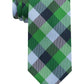 Gravata de seda xadrez xadrez Buffalo Tommy Hilfiger masculina, verde, tamanho regular