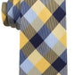 Gravata de seda xadrez xadrez Tommy Hilfiger masculina amarela tamanho regular
