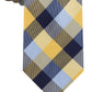 Gravata de seda xadrez xadrez Tommy Hilfiger masculina amarela tamanho regular