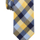 Gravata de seda xadrez xadrez Tommy Hilfiger masculina amarela tamanho regular