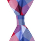 Gravata borboleta de seda clássica Tommy Hilfiger masculina Buffalo Tartan vermelha tamanho regular