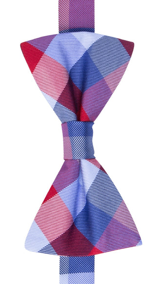 Gravata borboleta de seda clássica Tommy Hilfiger masculina Buffalo Tartan vermelha tamanho regular