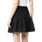 Ganni - CRINKLED GEORGETTE SMOCKED MINI SKIRT
