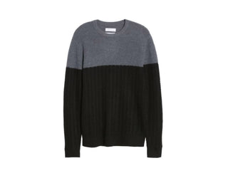 Nordstrom - Suéter masculino de malha trançada de lã merino com blocos de cores