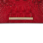 Carteira Brahmin Feminina 'Ady' Croc Embossed Continental Vermelha Tamanho Regular