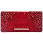 Carteira Brahmin Feminina 'Ady' Croc Embossed Continental Vermelha Tamanho Regular