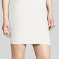 Saia bandagem Simone Pull On BCBGMAXAZRIA feminina, branca, tamanho X-S