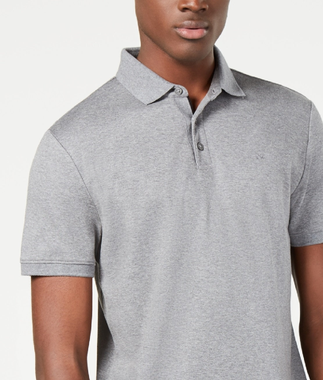 Camisa polo Calvin Klein Liquid Touch masculina cinza tamanho X-S