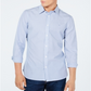 Camisa listrada masculina Calvin Klein Bengal azul tamanho médio