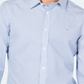 Camisa listrada masculina Calvin Klein Bengal azul tamanho médio