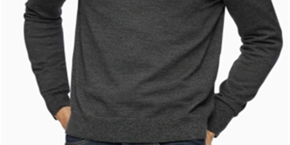 Suéter Calvin Klein Masculino de Lã Merino com Gola V Preto Tamanho M