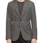 Calvin Klein Men's Slim Fit Heathered Check Blazer Gray Size M