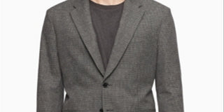 Calvin Klein Blazer Masculino Slim Fit Xadrez Mesclado Cinza Tamanho M