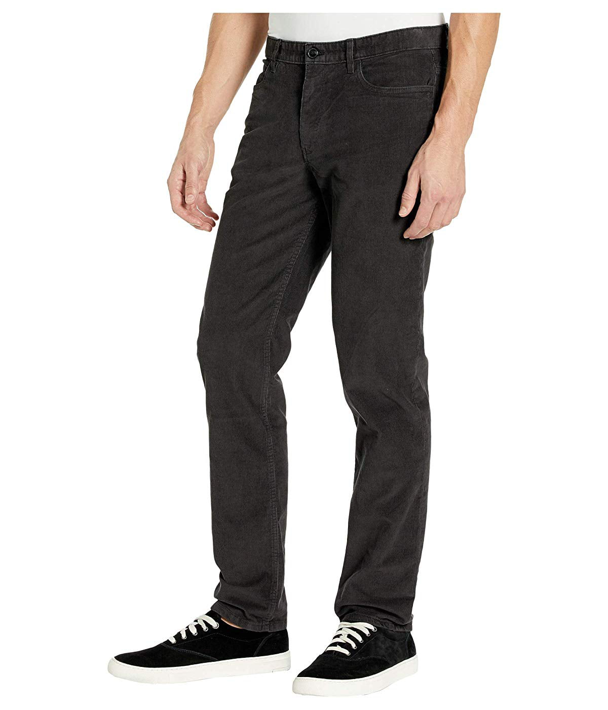 Calça Calvin Klein Masculina Slim Fit de Veludo Cotelê Elástico Preta Tamanho 30X32