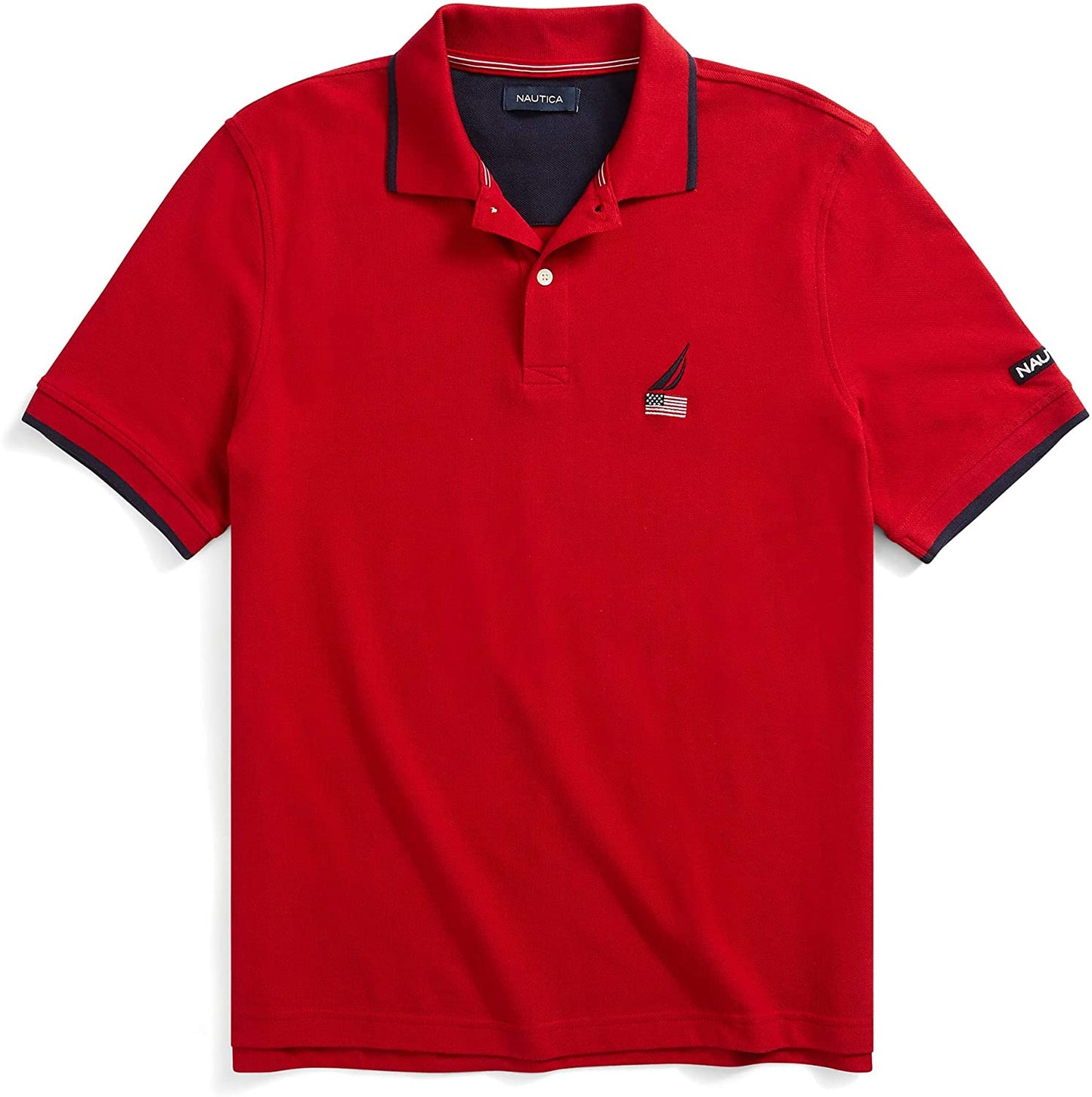 Polo Nautica Logo Masculino Vermelho Tamanho M