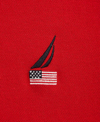 Polo Nautica Logo Masculino Vermelho Tamanho M