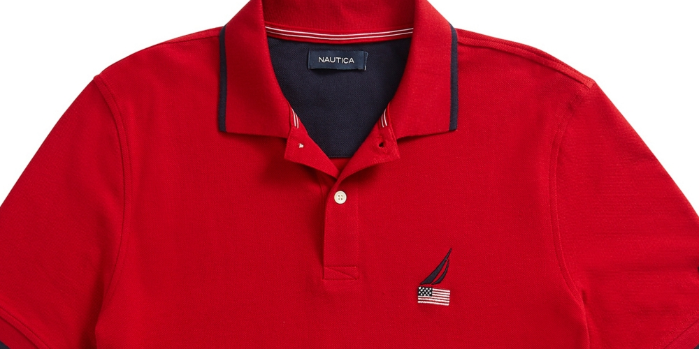 Polo Nautica Logo Masculino Vermelho Tamanho M