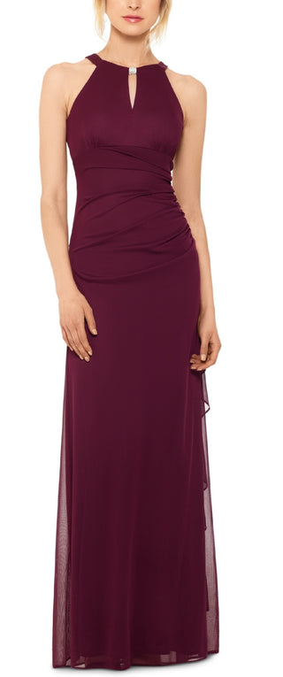 Vestido feminino Betsy &amp; Adam com babados e alças finas, vermelho, tamanho 4