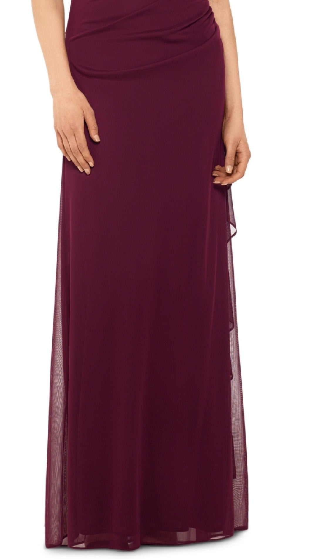 Vestido feminino Betsy &amp; Adam com babados e alças finas, vermelho, tamanho 4