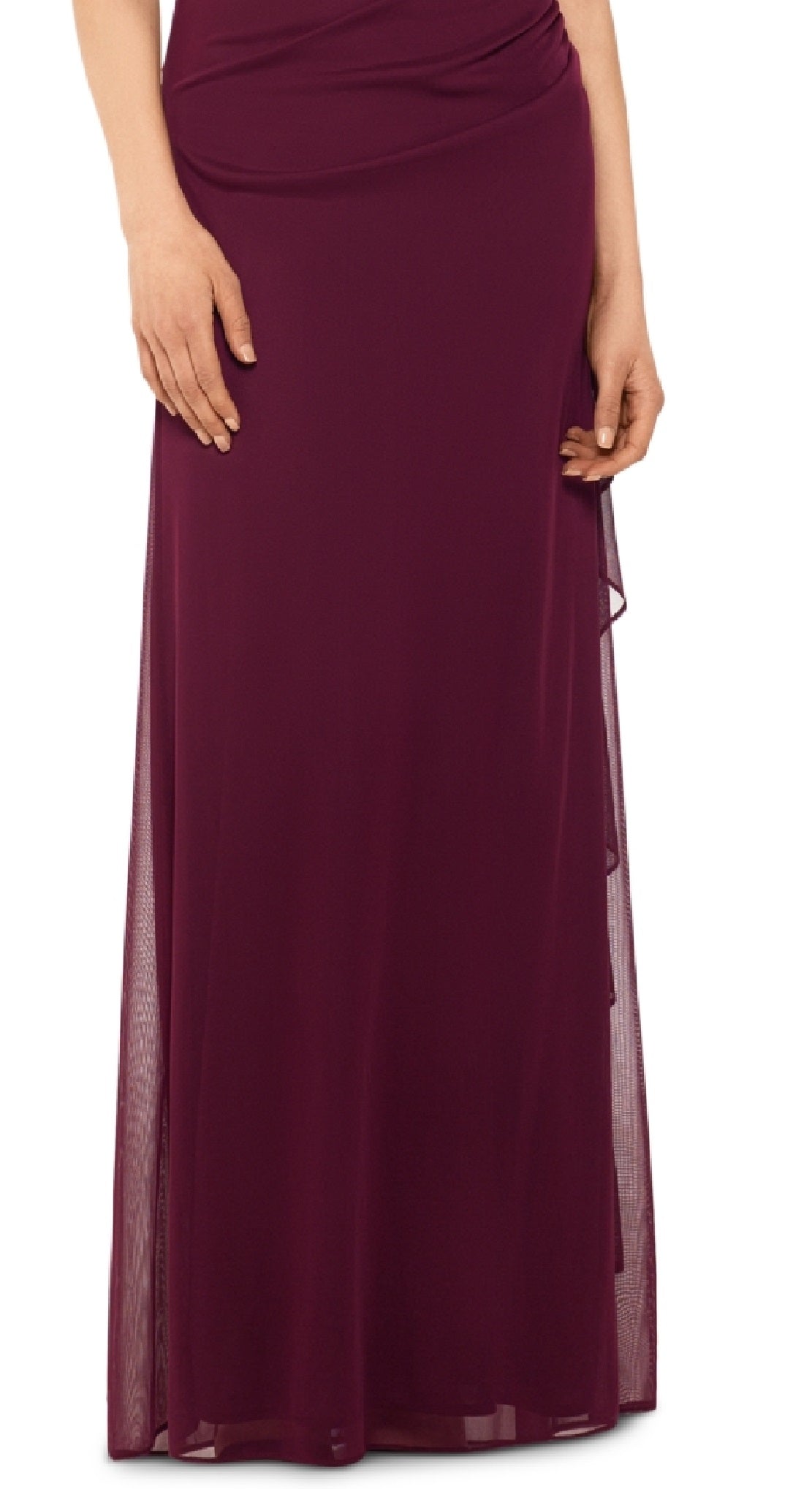 Vestido feminino Betsy &amp; Adam com babados e alças finas, vermelho, tamanho 8