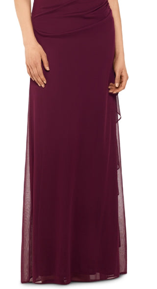 Vestido feminino Betsy &amp; Adam com babados e alças finas, vermelho, tamanho 8