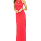 Vestido feminino Betsy &amp; Adam com babados e alças finas, vermelho, tamanho 10