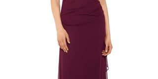 Vestido feminino Betsy &amp; Adam com babados e alças finas, vermelho, tamanho 14
