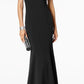 Vestido de crepe feminino Betsy &amp; Adam com um ombro só e caimento estilo Scuba, preto, tamanho 6