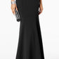 Vestido de crepe feminino Betsy &amp; Adam com um ombro só e caimento estilo Scuba, preto, tamanho 6