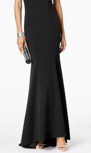 Vestido de crepe feminino Betsy &amp; Adam com um ombro só e caimento estilo Scuba, preto, tamanho 6