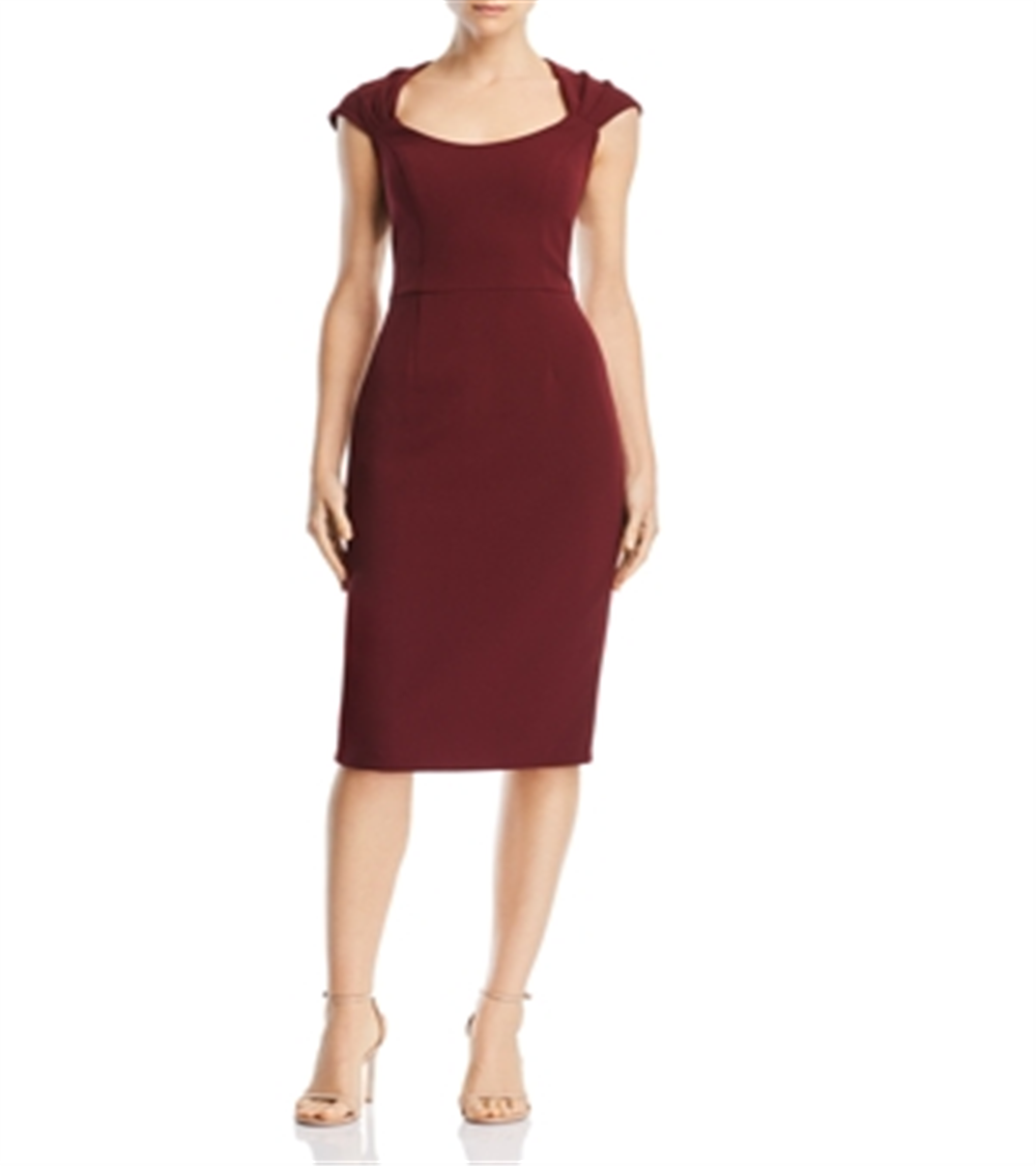 Vestido de crepe feminino Aqua Scuba vermelho tamanho 0