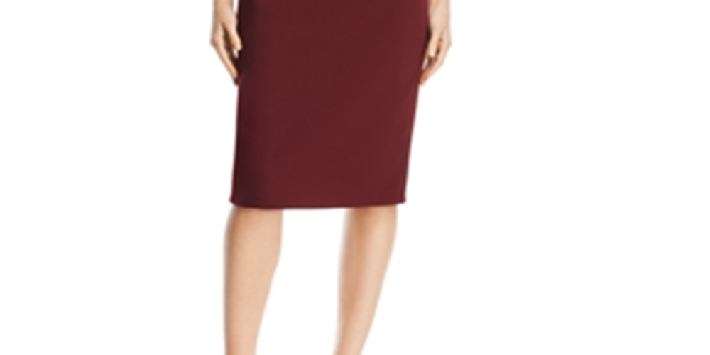 Vestido de crepe feminino Aqua Scuba vermelho tamanho 0