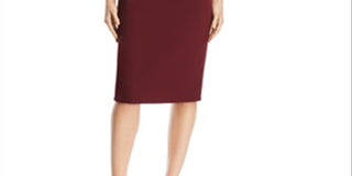 Vestido de crepe feminino Aqua Scuba vermelho tamanho 0