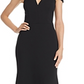 Vestido feminino Aqua com babados e um ombro só, preto, tamanho 12